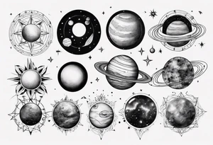 solar system tattoo idea