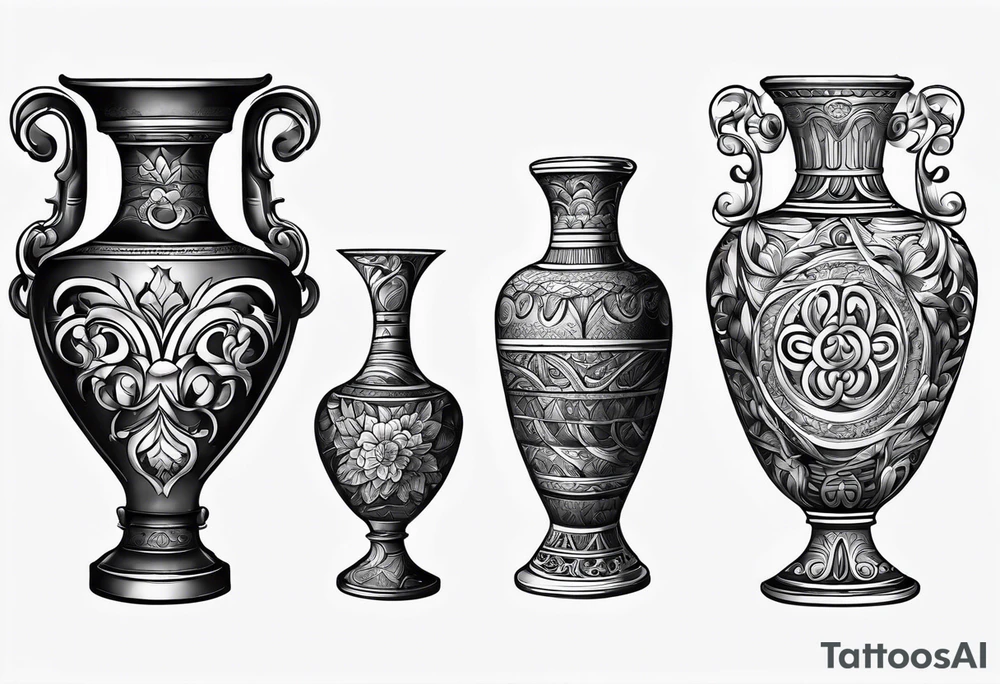 drawing ancient vase tattoo idea