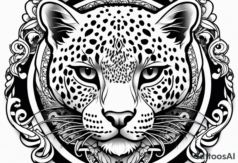 leopard baby tattoo idea
