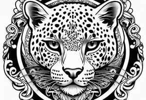 leopard baby tattoo idea