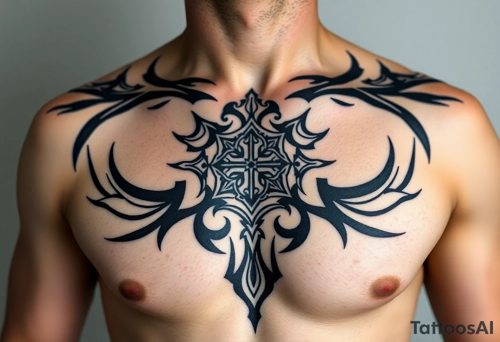 Smith Irish family crest full chest tattoo tattoo idea