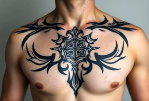 Smith Irish family crest full chest tattoo tattoo idea