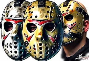 Friday the 13th Jason mask tattoo idea