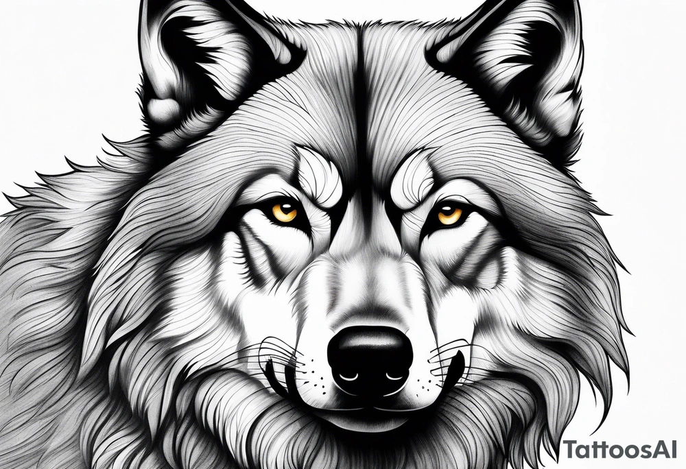 a wolf tattoo idea
