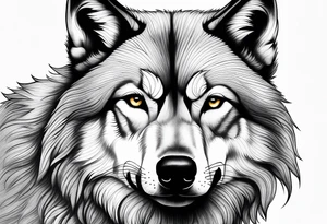 a wolf tattoo idea