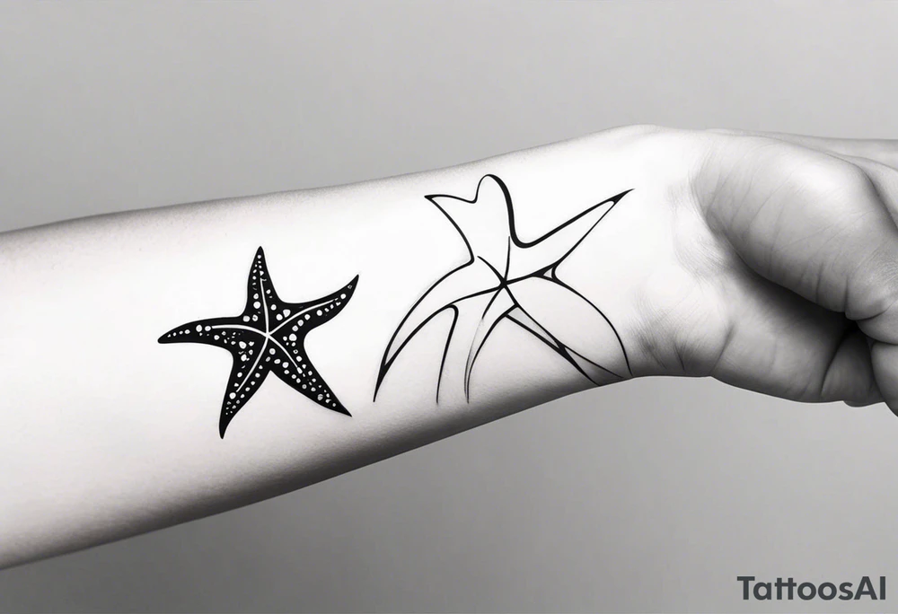 Starfish wrist wrap tattoo idea