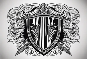 Valhalla  

 shield sword tattoo idea
