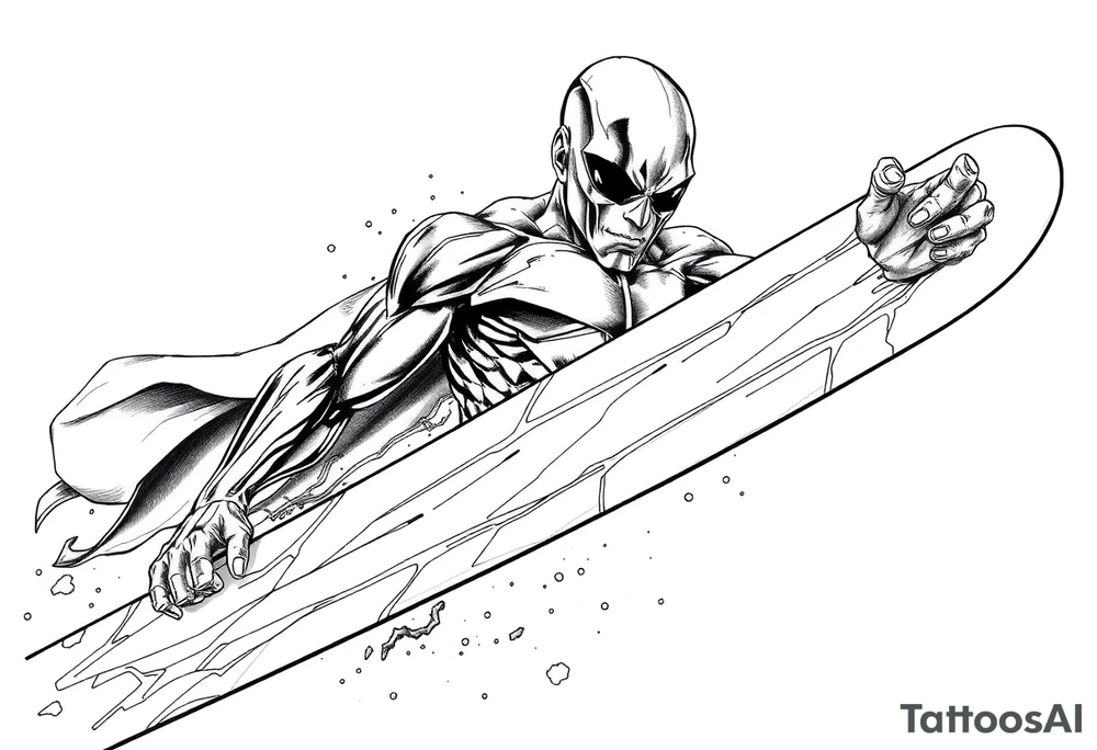 Silver Surfer comic accurate tattoo idea