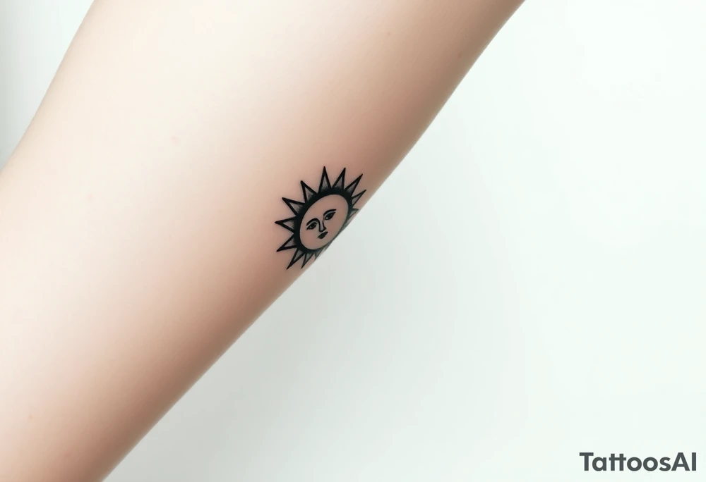 Sun and moon tattoo idea