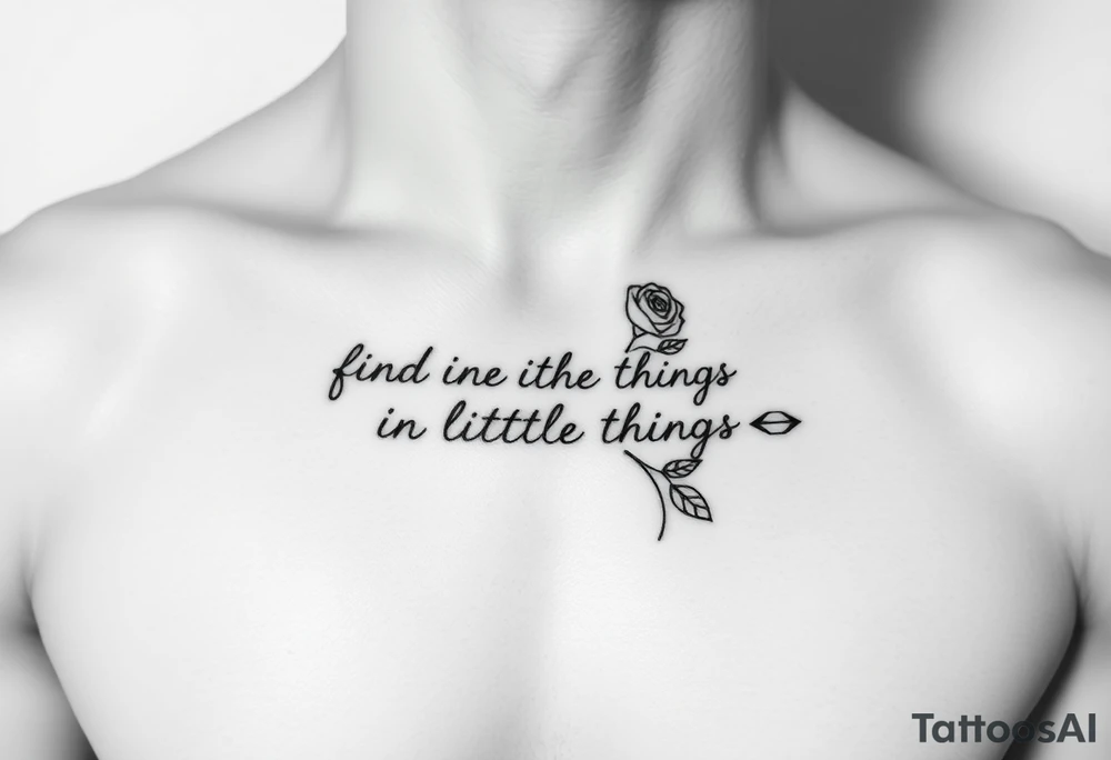 Find happiness in the little things with roses tattoo idea