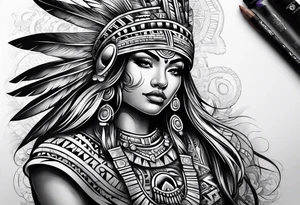 aztec 
sleeve tattoo idea