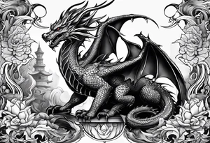 Pretty dragons tattoo idea