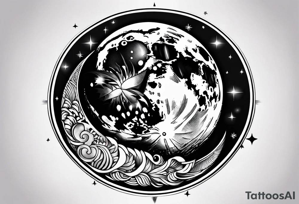 sacred moon tattoo idea