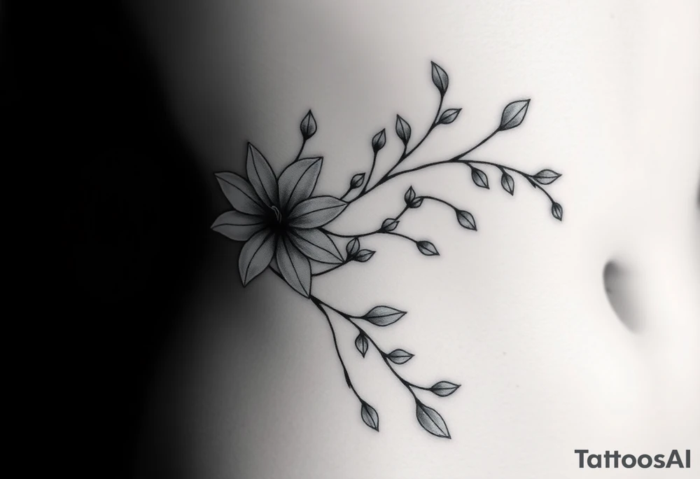 Lillies and vines tattoo idea