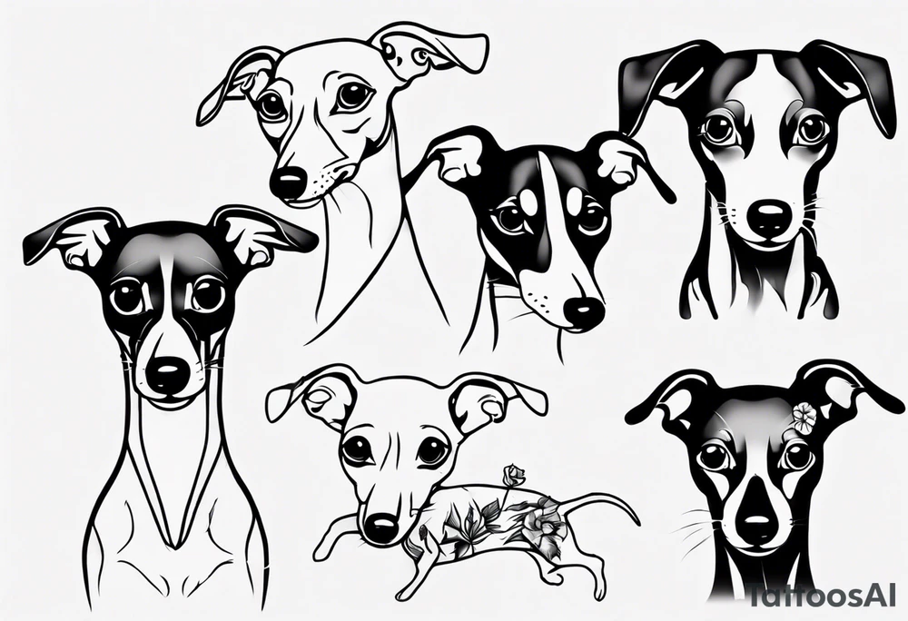 Italian greyhound tattoo idea