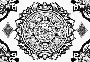 mandala tattoo with canadian goose tattoo idea
