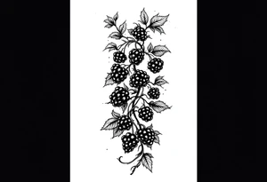 American traditional blackberry vine to wrap around an arm tattoo idea