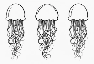 Jelly fish swimming spine tattoo idea