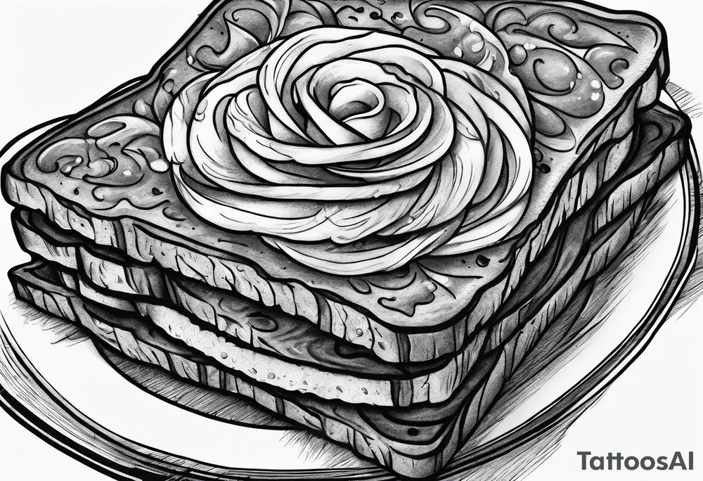 Burnt toast tattoo idea