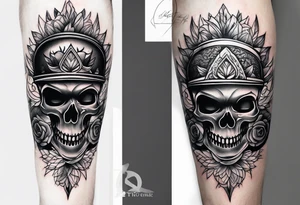 knee cap tattoo tattoo idea