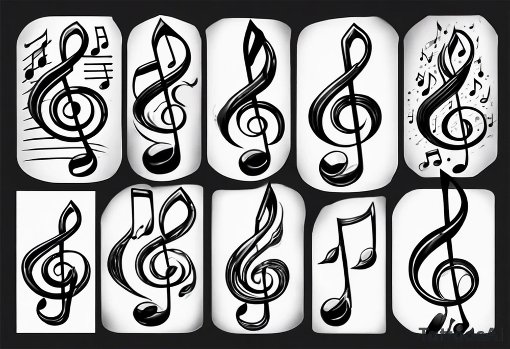 music notes tattoo idea
