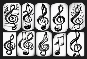 music notes tattoo idea