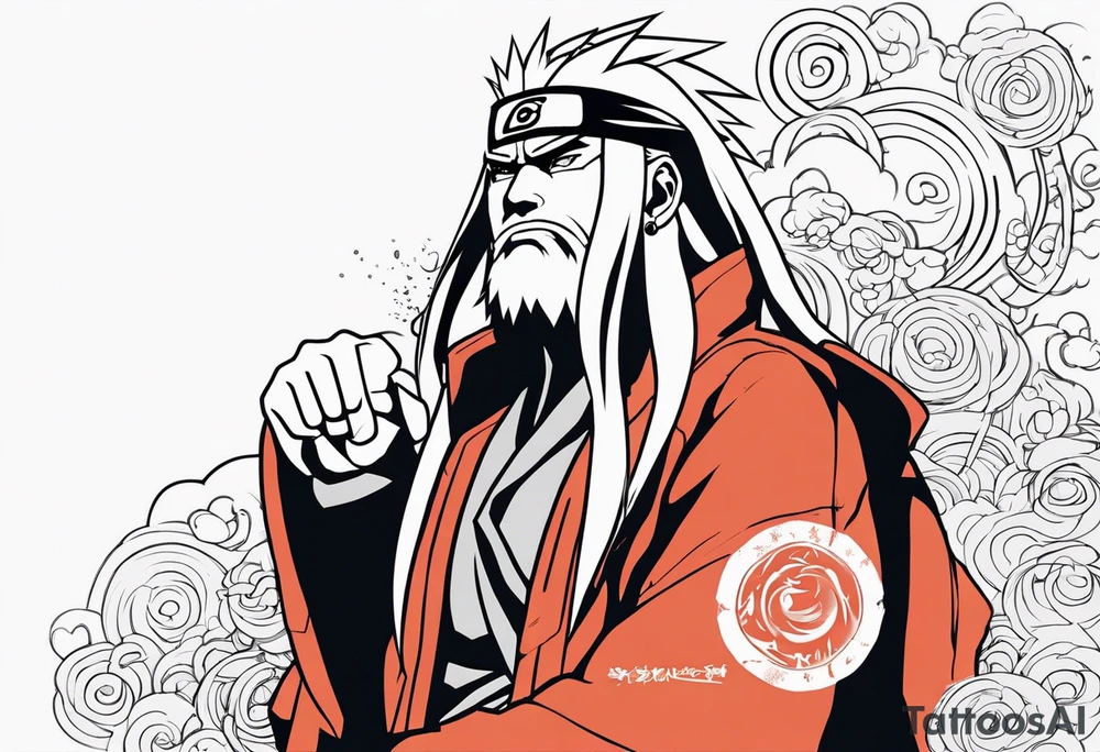Jiraiya in Sage mode from the anime naruto tattoo idea