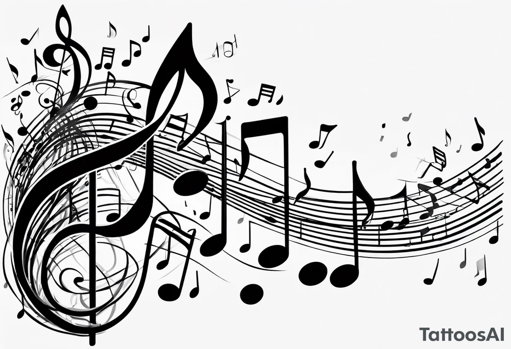 Musical notes tattoo idea