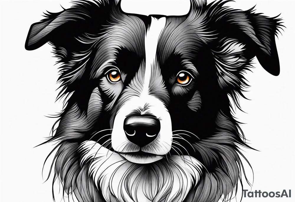 Border collie ears tattoo idea