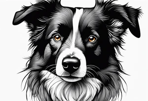 Border collie ears tattoo idea