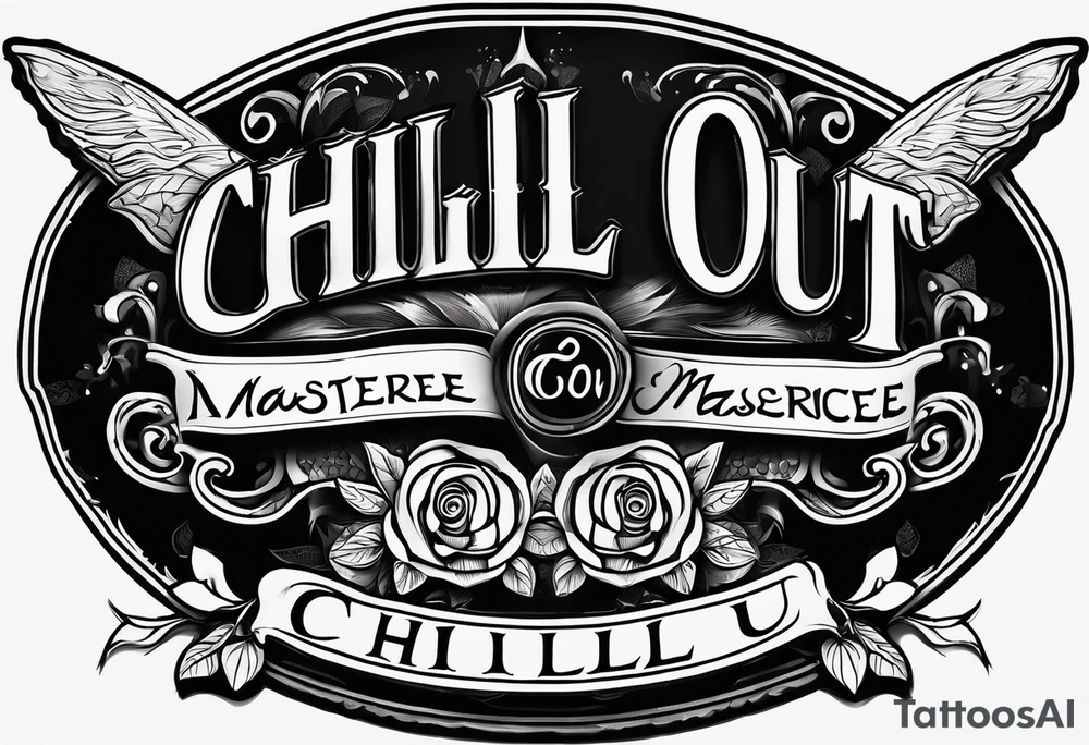 text that says "chill out" tattoo idea