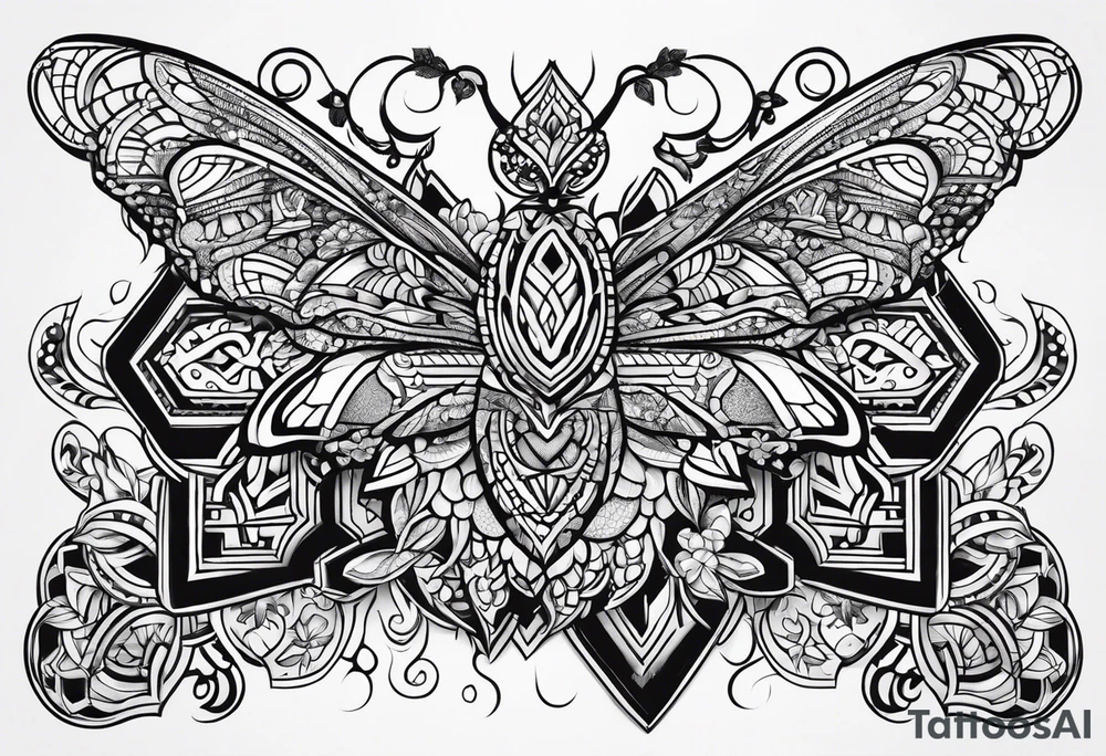 Tribal honeycomb tattoo idea