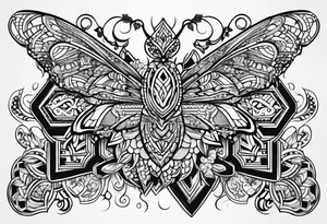 Tribal honeycomb tattoo idea