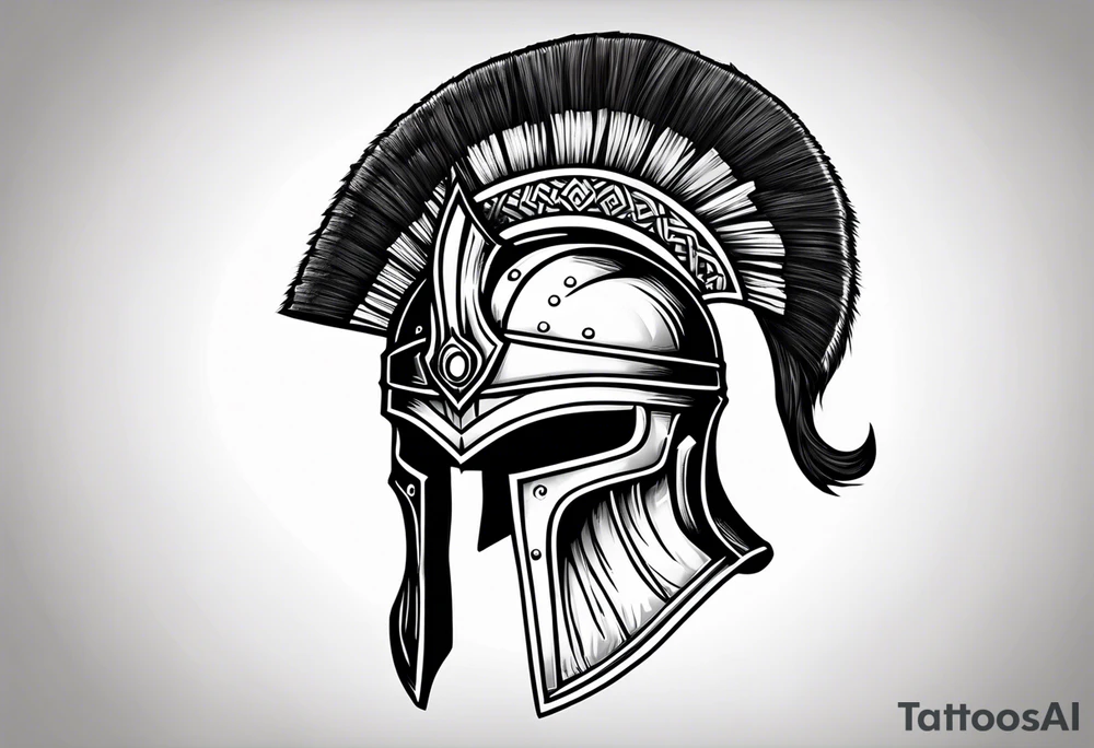 Spartan helmet tattoo idea