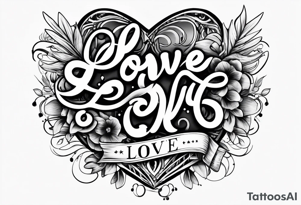 love us script tattoo idea