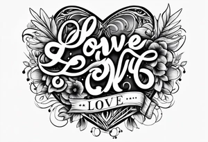 love us script tattoo idea