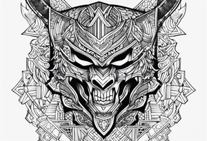 Shin armor men tattoo idea