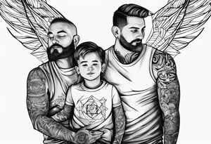 father and his two boys tattoo idea