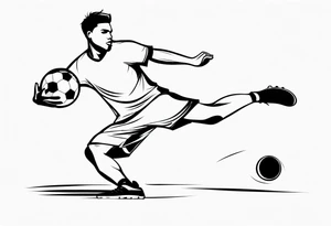 MAN PLAYING FOOTBALL tattoo idea