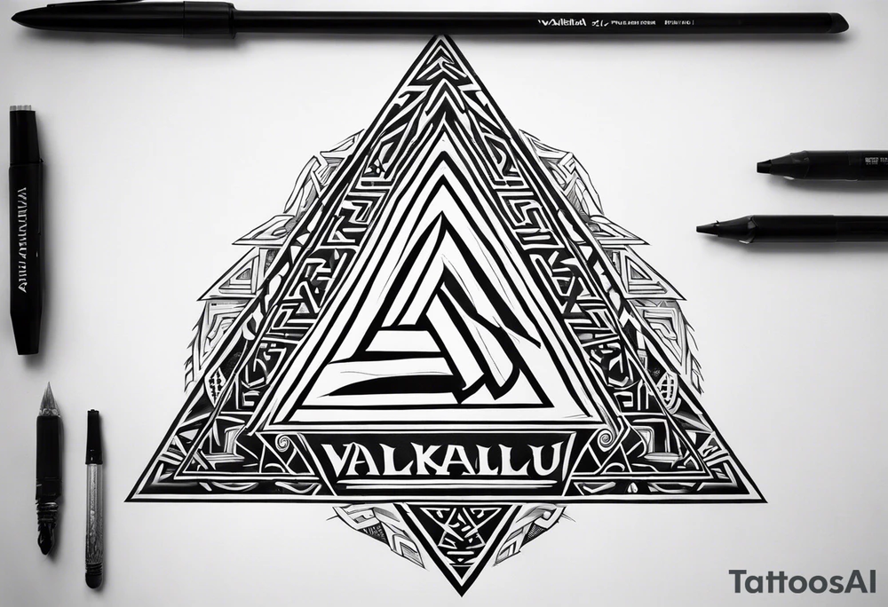Valhalla valknut tattoo idea