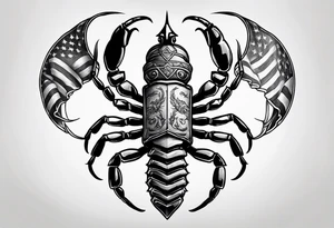 scorpion with rebel flag tattoo idea