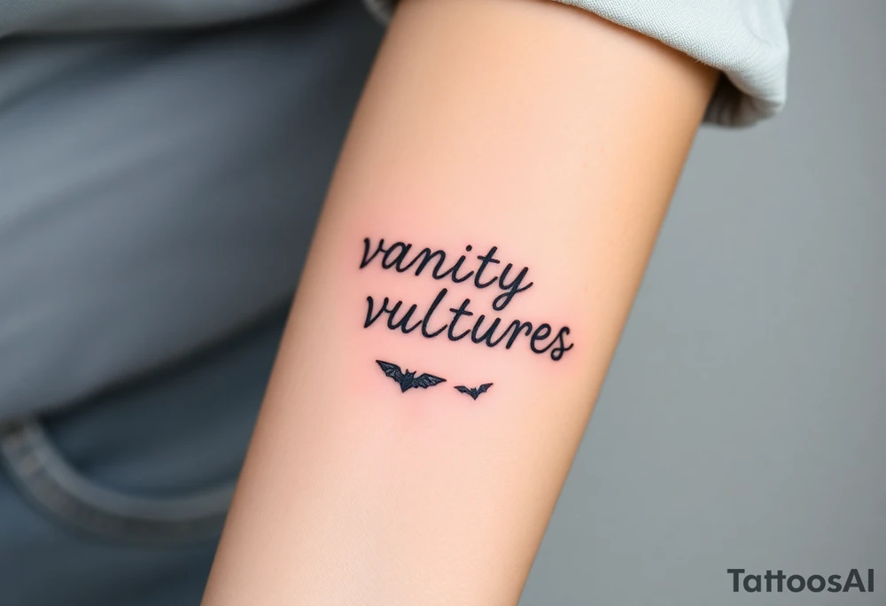 vanity a vultures. Surrounded by little bats an vultures tattoo idea