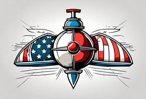 american traditional bomb tattoo idea
