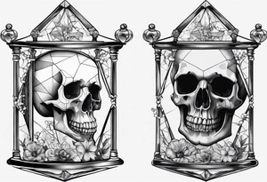 Breaking hour glass representing death and life tattoo idea