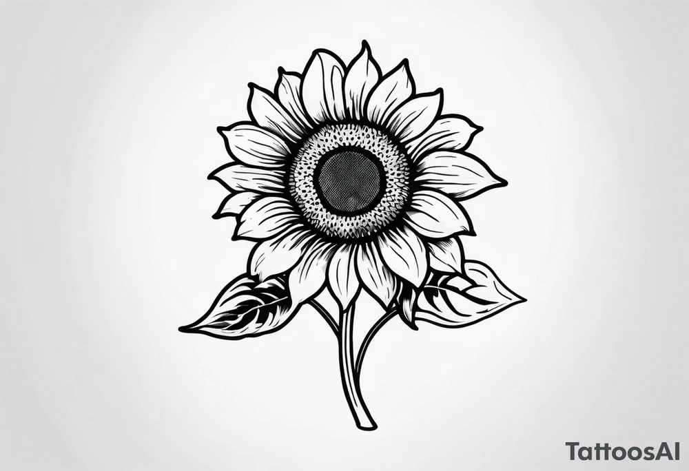 Sunflower infinity sign tattoo idea
