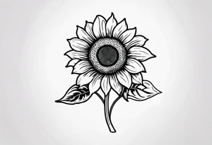Sunflower infinity sign tattoo idea