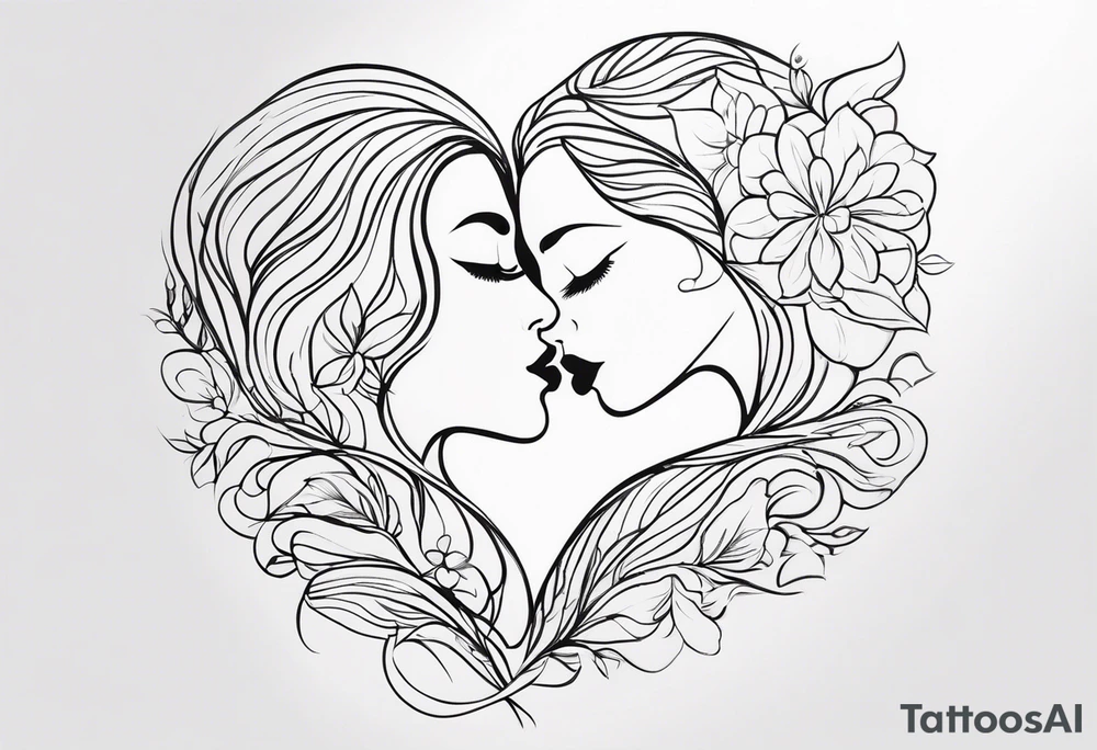 "kiss of life" in cursive tattoo idea