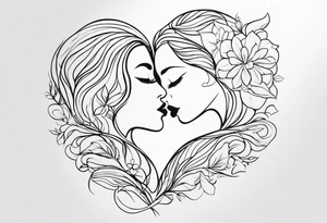 "kiss of life" in cursive tattoo idea