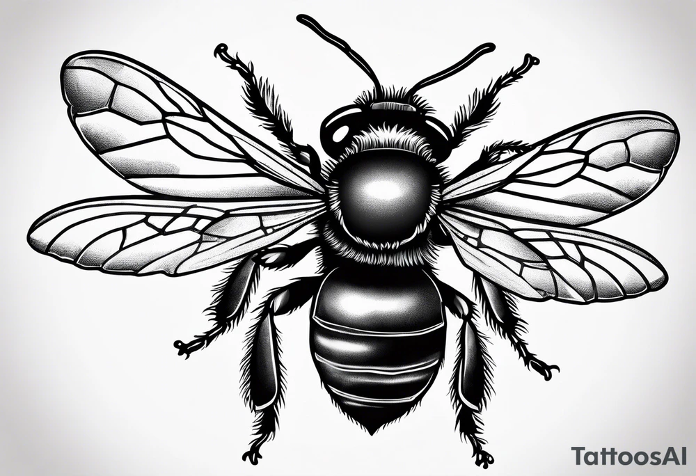 A forearm tattoo of a ruby gemstone and a honey bee tattoo idea