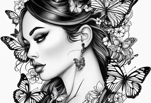 Traditional butterflies tattoo idea